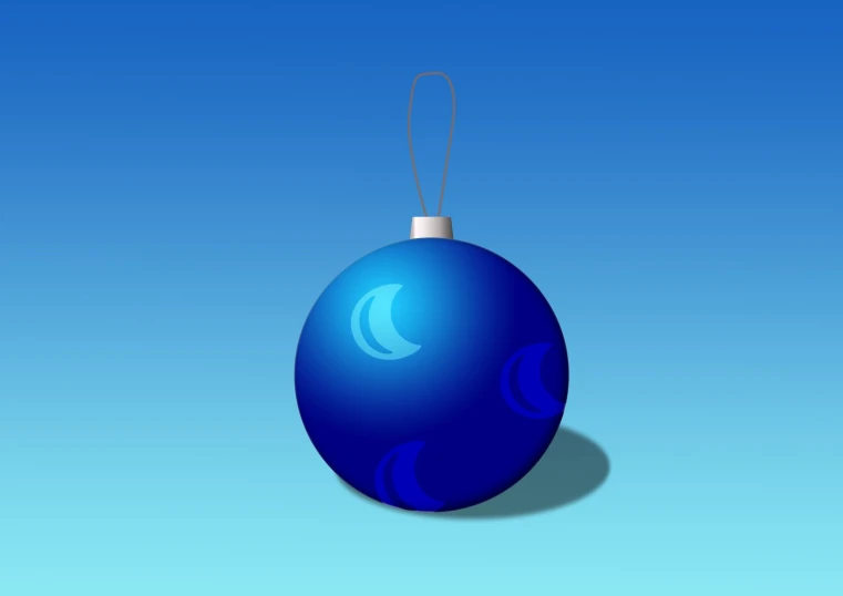 a blue ball with a white top sitting against a blue background