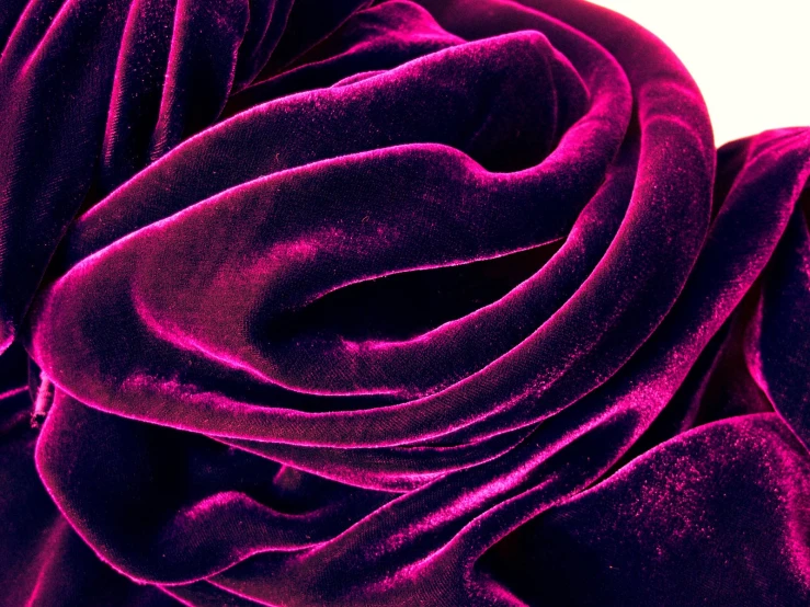 a closeup image of a purple velvet fabric