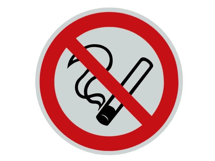 no smoking sign with a pipe under it