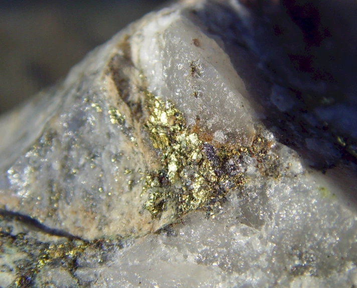 close up of brown and white paint on a rock