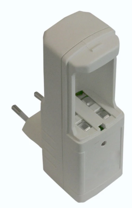 a close up view of a white wall charger