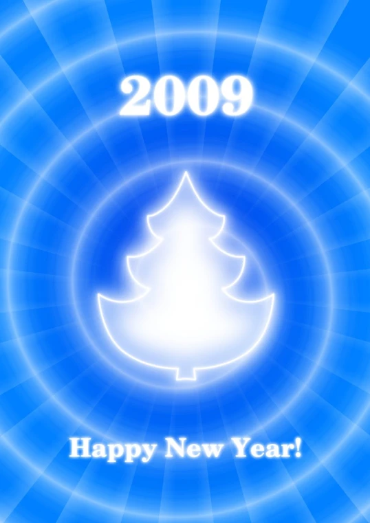 the logo of 2009 for a happy new year