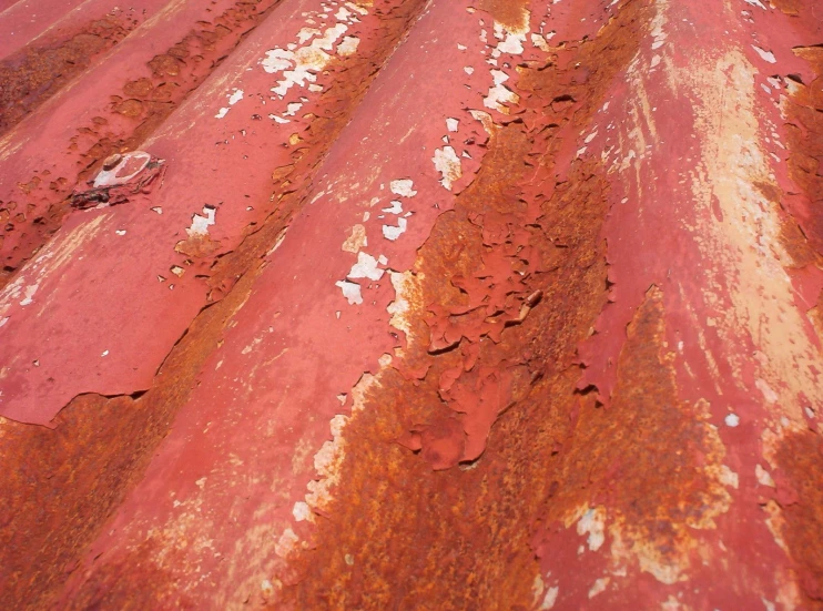the road has been made up and turned red with rust