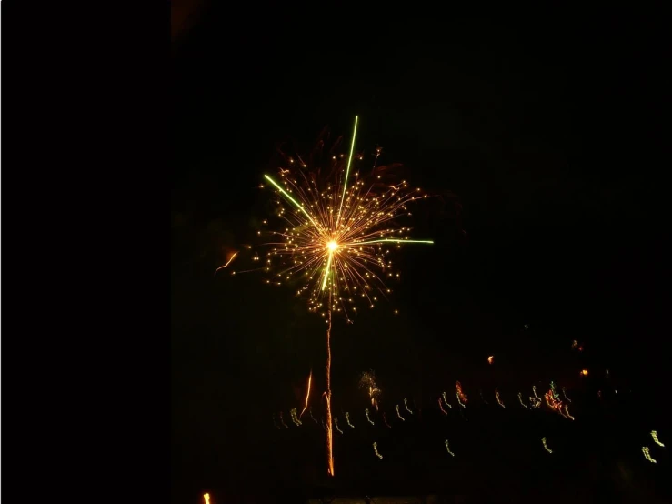 fireworks lit up the sky during the night