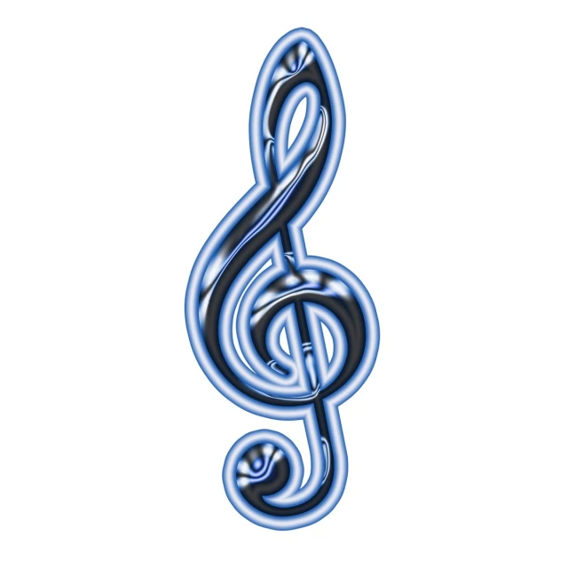 a treble with music symbol design over it