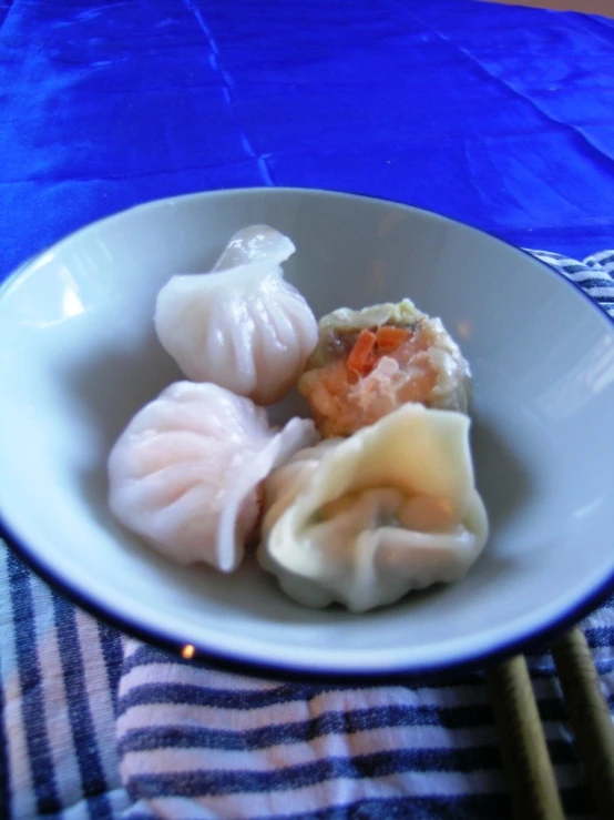 some food in a small white bowl