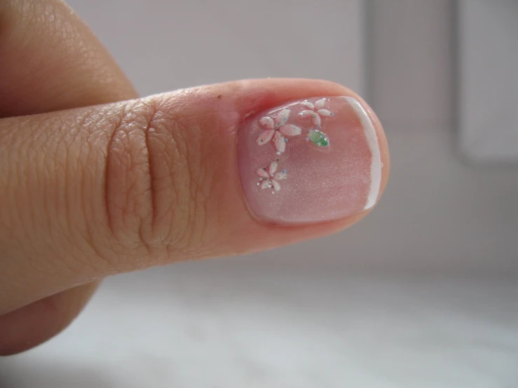 an object being used as a nail art piece