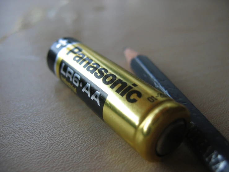 there is a close up image of two batteries