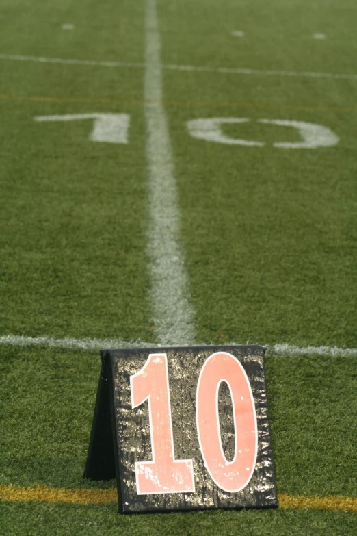 a field with an area marked out to look like a field with a football field