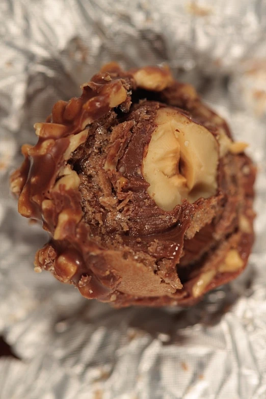 a close up s of food inside a roll