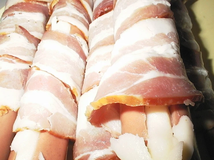 a close up s of bacon wrapped in bacon