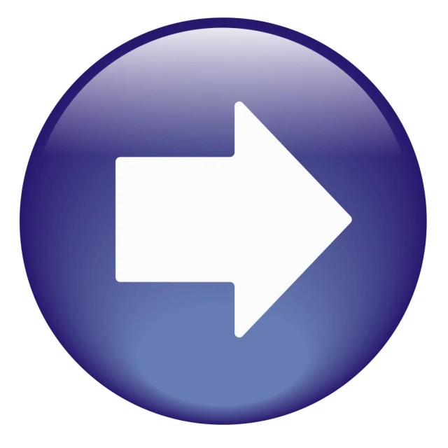 a blue round arrow with an white right arrow inside