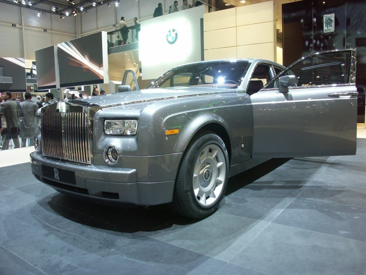 a vehicle on display inside an indoor building