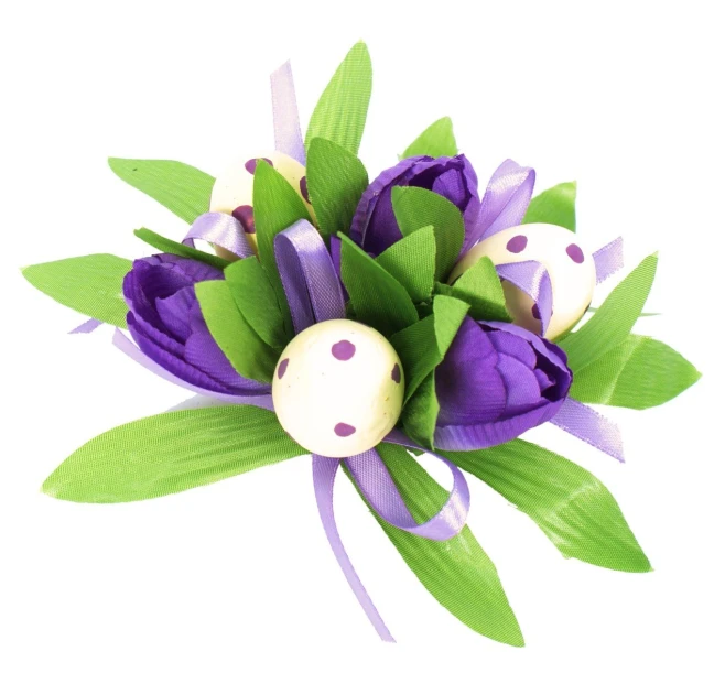 there are flowers and a small on with purple flowers
