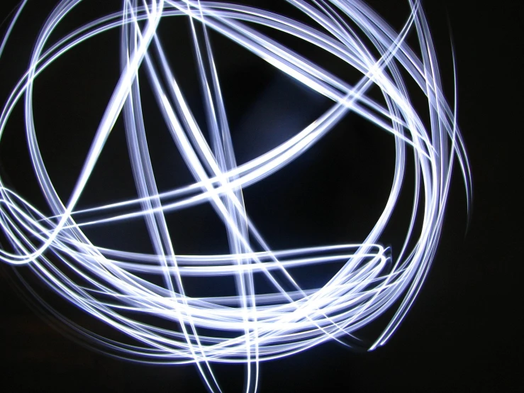 a white light drawing of a ball
