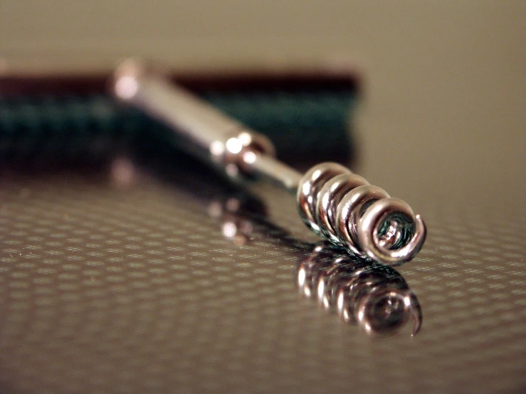 closeup s of an elegant silver handle on the table