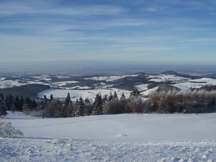 skiers at the top of a snow - covered mountain