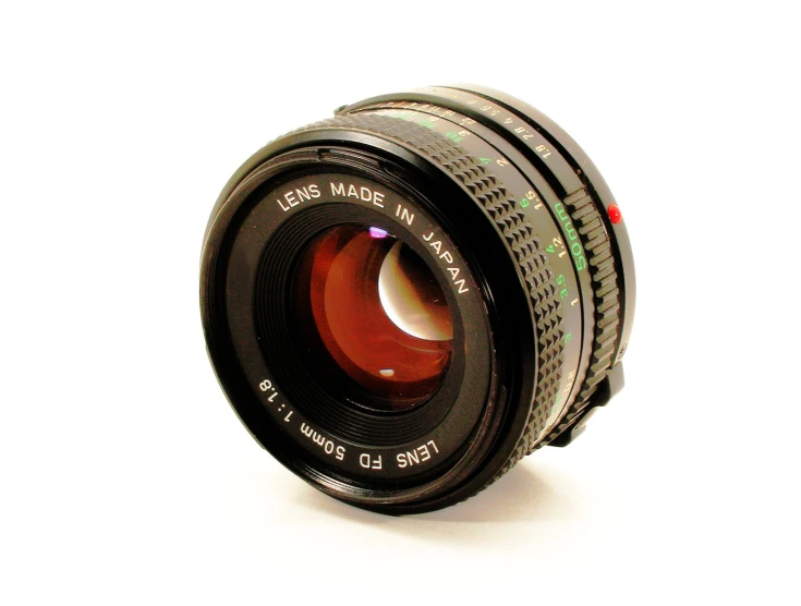 a close up of a camera lens