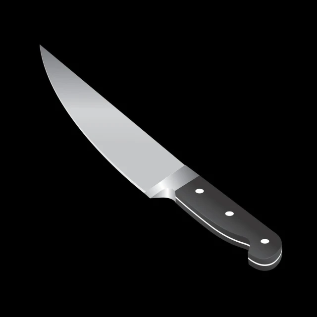 a knife on a black background is looking very dark