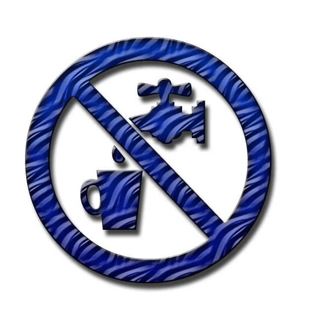 the circular sign has a no coffee and drinking symbol