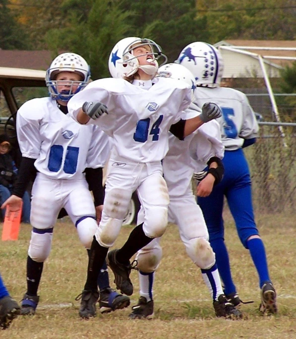 the young football players are playing for the team