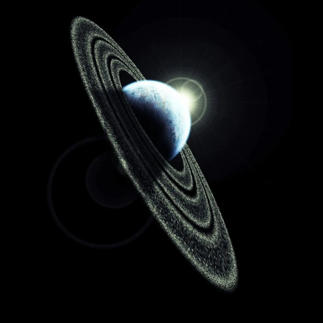 a ringed earth with rings on it