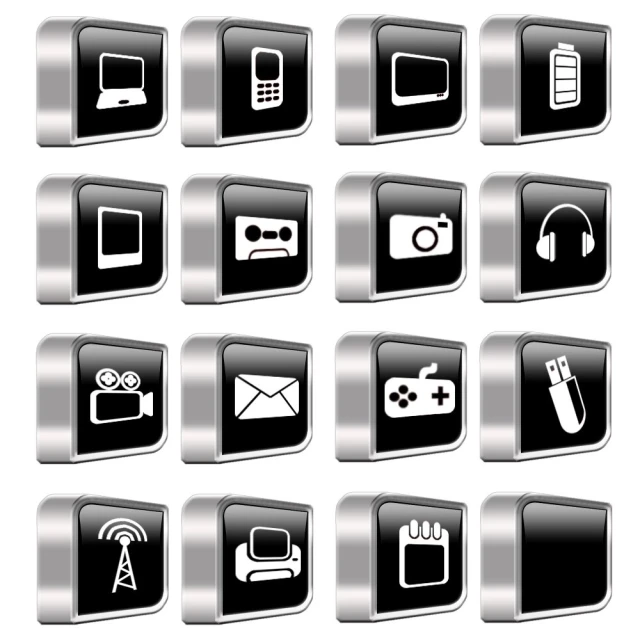 a large collection of icons and ons