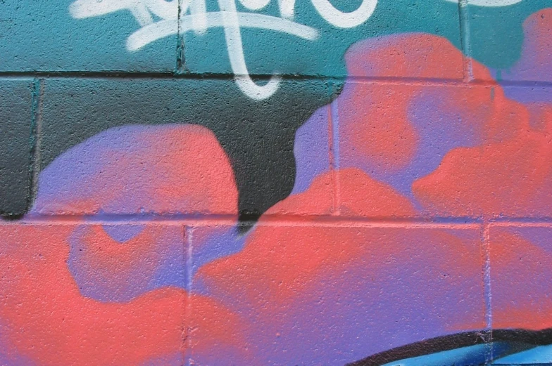 an image of some graffiti on a wall