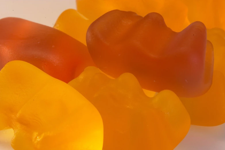 there is a close up picture of gummy bears