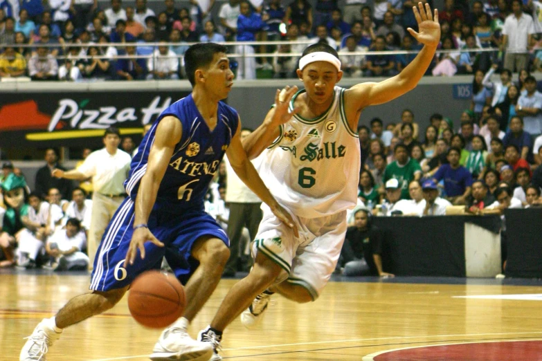 a basketball player in action on the court