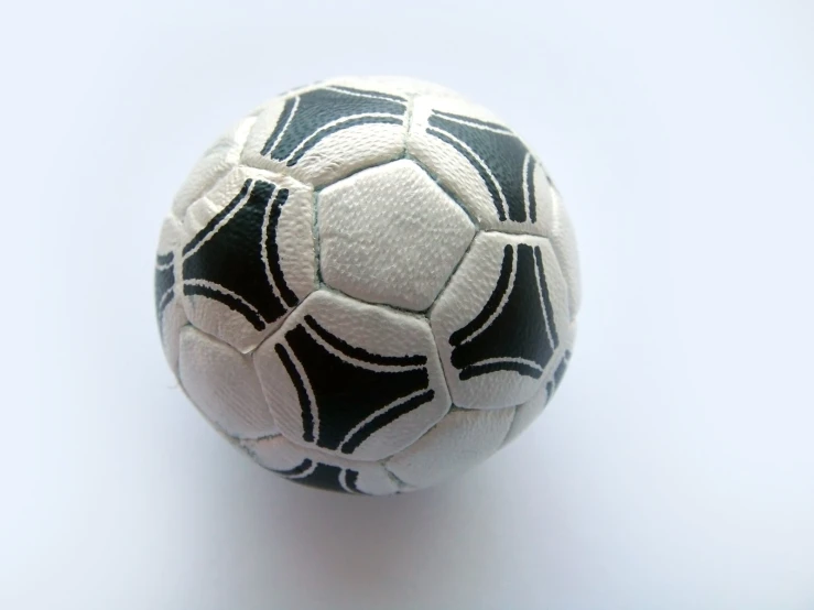 the white and black soccer ball is very shiny
