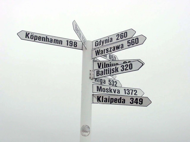 an upward po of a street sign post