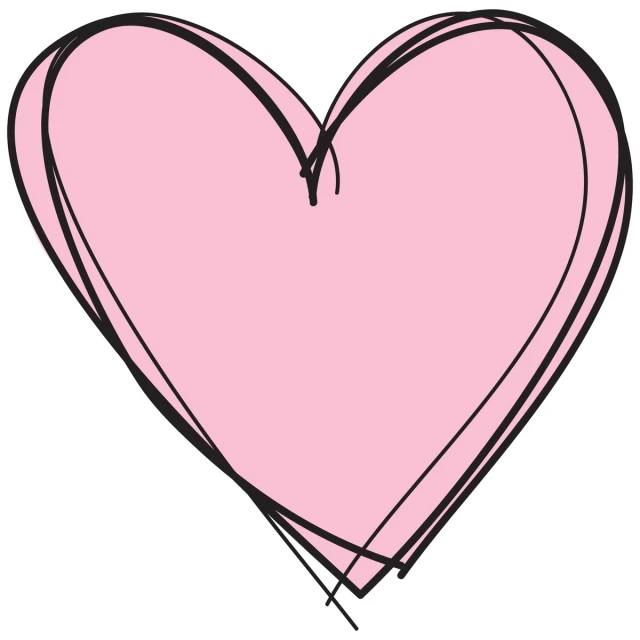 a heart shape in the corner with a white background