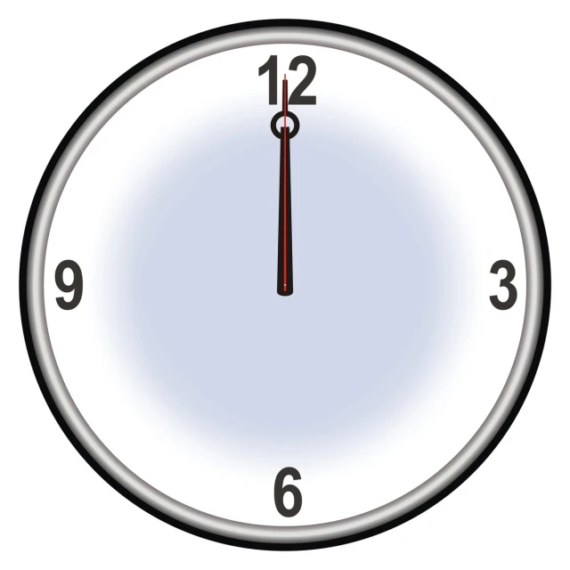 a white clock with a red second second hand on it