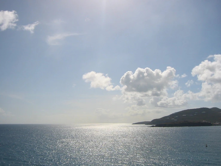 an ocean with lots of clouds in the sky