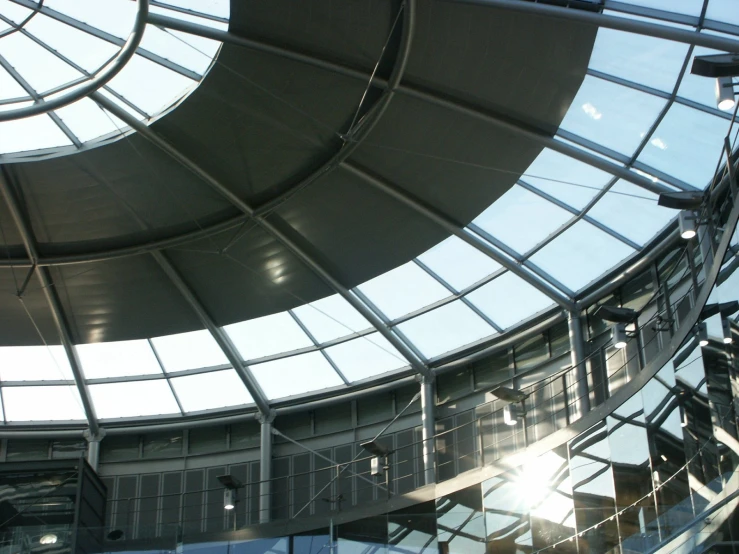 a large atrium that has several large windows