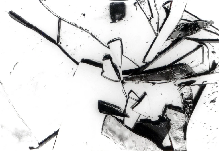 an image of a number of broken pieces of glass