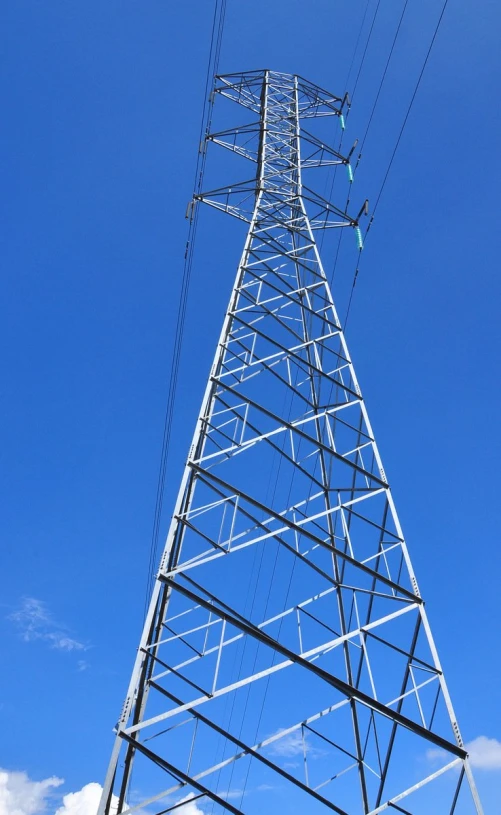 a tower that has wires on top of it