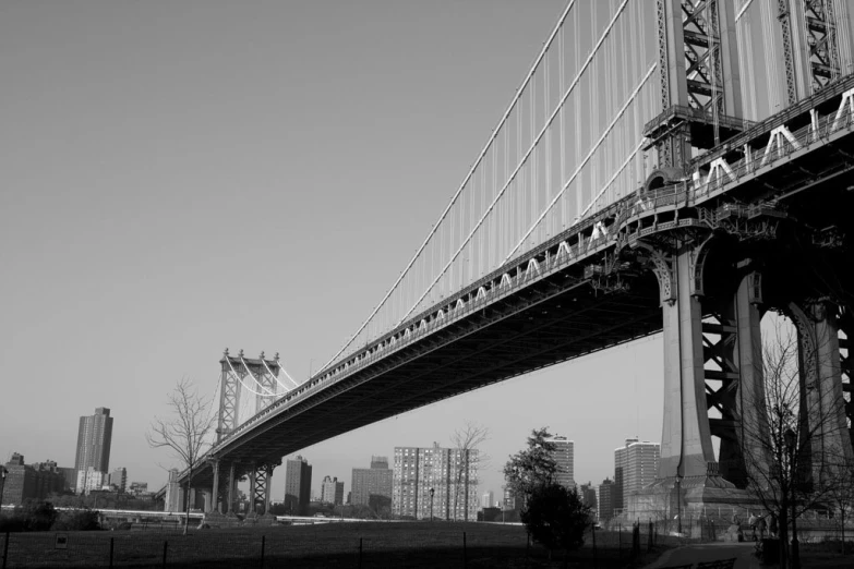 there is a bridge that has many supports in the middle of it