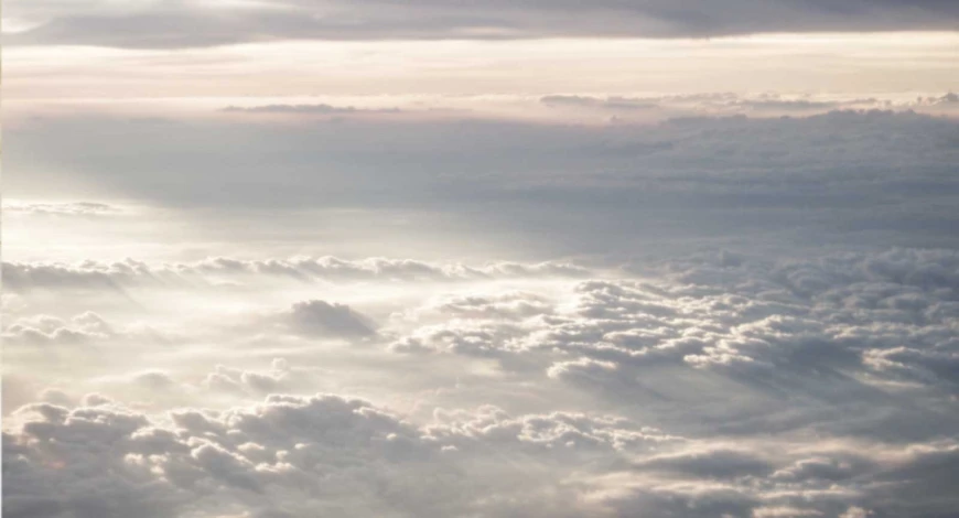 the sky is cloudy with very little clouds