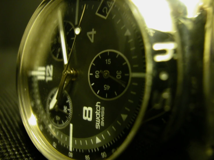 a watch with the time on display in closeup