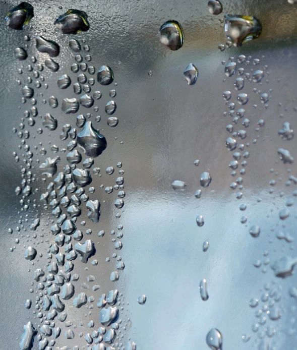 rain drops on the glass of an umbrella