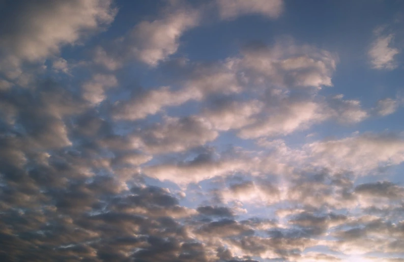 clouds that are on the ground with a blue sky