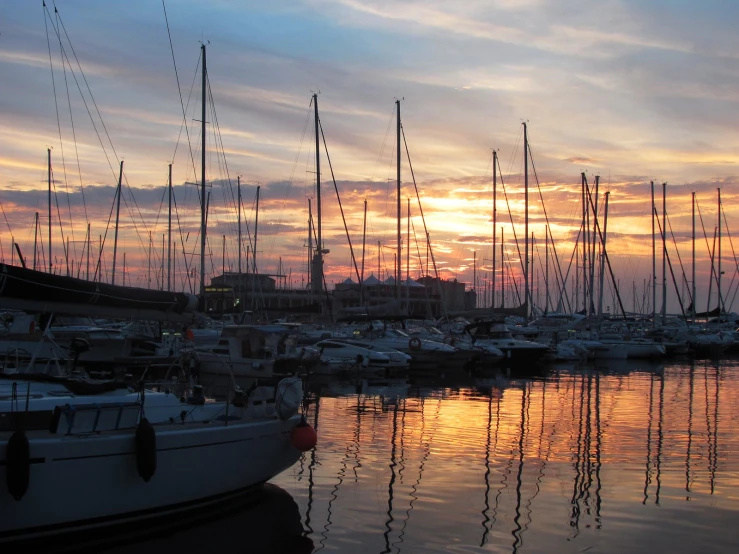 a couple of boats that are sitting in the water