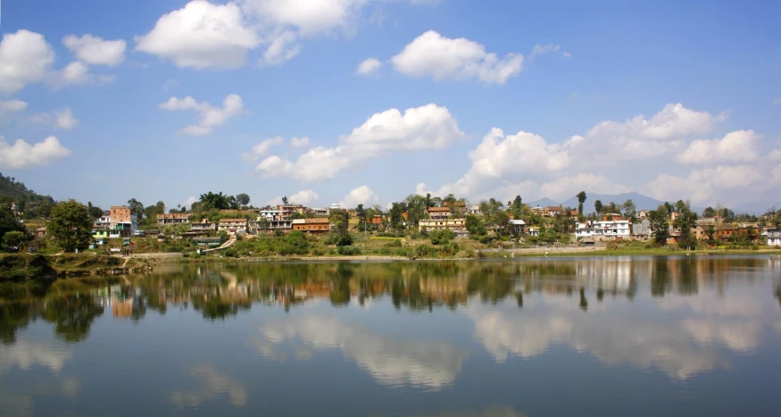 a view of the city and the lake