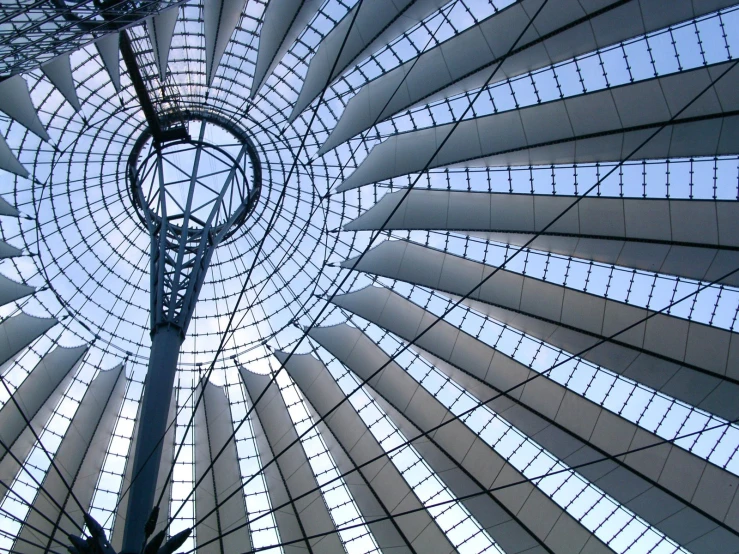 a large round object that looks up to the sky