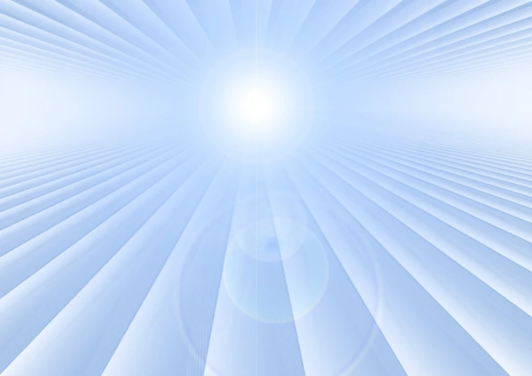 a blue abstract sunburst po with a blurry background