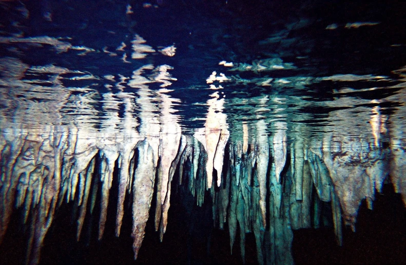 an image of light reflecting on water