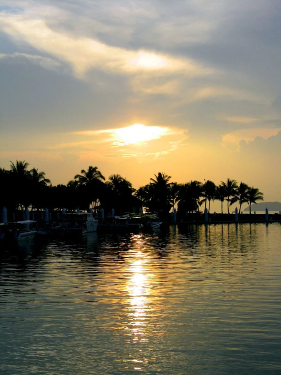 many boats are docked near the dock