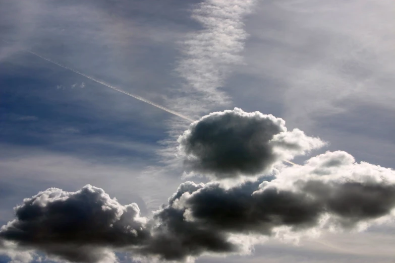 the airplane is flying in formation in the sky